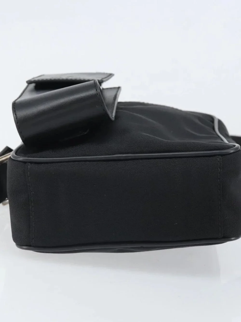 GUCCI Shoulder Bag Nylon Black Silver 018 1619 Auth 170116